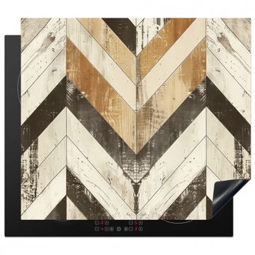 Protezione piano induzione - Legno vintage Chevron