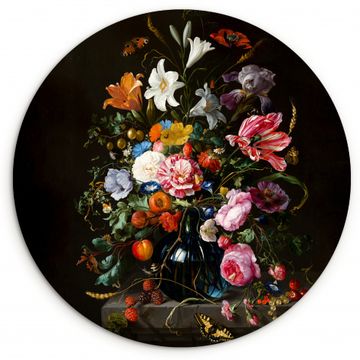 Quadri rotondi - Vaso con fiori